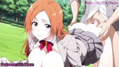 Bleach Hentai Anime Big Tits Orihime Inoue Blow Job Hentai by eextoon