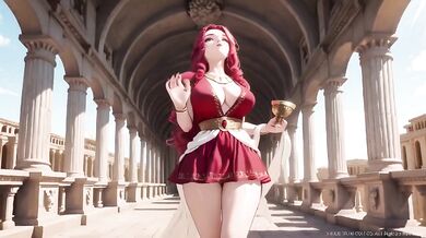 Redhead Warrior Destroyed In Grand Colonnade With Barely Contained Thighs