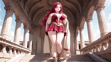 Redhead Warrior Destroyed In Grand Colonnade With Barely Contained Thighs