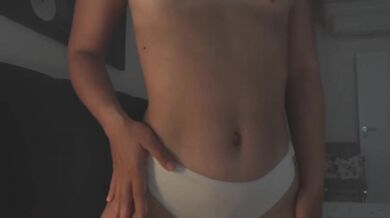 Russian Amateur Brunette Masturbates With Lotion To Finger Orgasm Twice