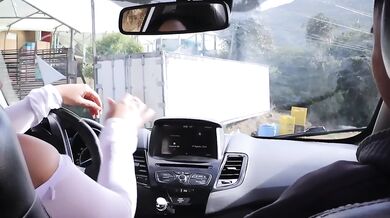 Hot Latina Driver With Big Ass And Big Tits Destroyed My Cock In Car Sex Drive