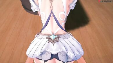 Cute Odette Dancer Destroyed In Theater Gushing Choked POV Hentai Genshin Impact