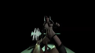 Goth Succubus Destroyed Gushing Choked In Blender Animation