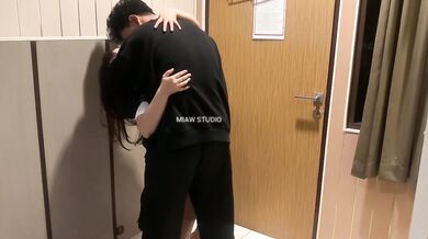 Schoolgirl Gushes After Doggystyle Creampie