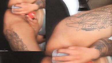baby come watch me get destroyed gushing choked with dildo and rose toy orgasm