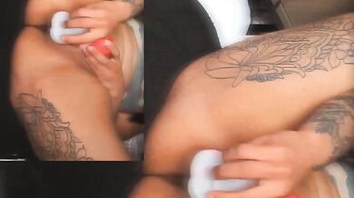 baby come watch me get destroyed gushing choked with dildo and rose toy orgasm