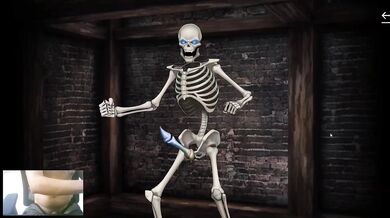 Cute Elven Brunette Destroyed By Skeleton BBC Creampie Bondage Hard Rough Sex