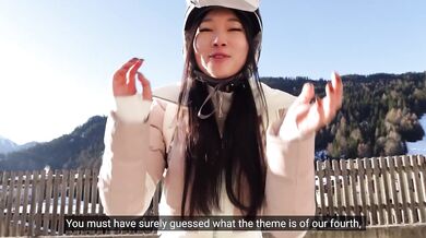 Luna And Okko Amateur Couple Vlog Destroyed Gushing Choked French Ski Travel
