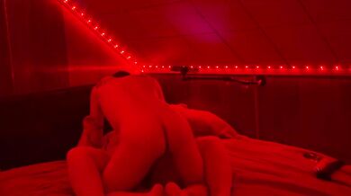 Mrs. Sinful bends over and destroys hubby with big ass milf cum on ass