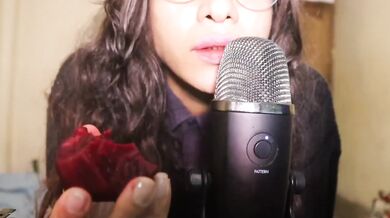 SFW HD ASMR Eating a Big Red Beet Direct to Your Ears