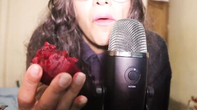 SFW HD ASMR Eating a Big Red Beet Direct to Your Ears