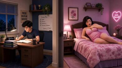 Caught Step Mom Masturbating In Bed Then We Did It Together Anime Cartoon Hentai Porn Toon