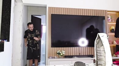 Hot Wife Seduces Delivery Guy While Husband Watches Everything