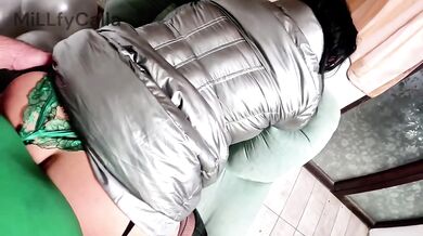 Dominant MILF Glossy Grey Downjacket POV Deepthroat Hard Doggy Double Cum Preview