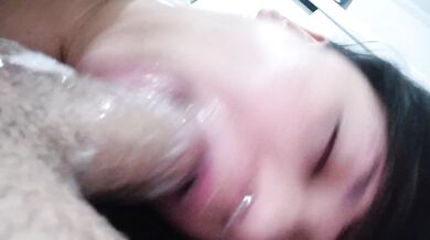 Sloppy Wet Blowjob Destroyed Gagging Latina Deep Throat POV