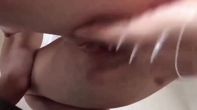 Amateur Anal Creampie Destroyed By Huge Dick Closeup