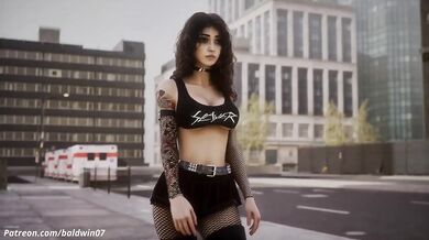 Curly Haired Girl Spotted by Hung Futa on Street Taken to Parking Lot for Rough Hardcore Sex and Cumshot