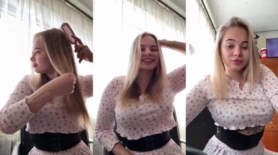 Hot Blonde Slut With Huge Boobs Gushing Perfect Tits Masturbating Solo