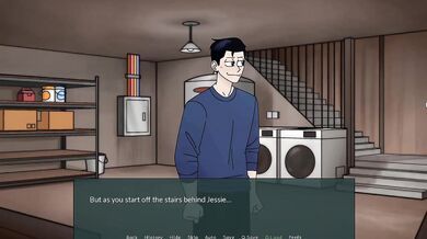 Goth Girl With Thick Big Tits And Big Ass Masturbating In Cartoon Visual Novel Game