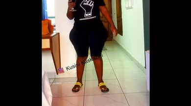 Ebony BBW Milf Devours Big Cock Gushing Creamy Pussy Thick Ass
