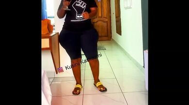 Ebony BBW Milf Devours Big Cock Gushing Creamy Pussy Thick Ass