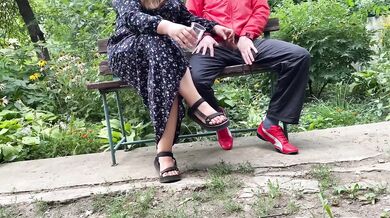 Mature Stepmom Talked Me Into Cumming Into A Glass Outdoors