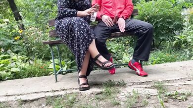 Mature Stepmom Talked Me Into Cumming Into A Glass Outdoors