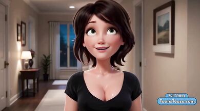 Animated Cartoon Elastigirl And Aunt Cass Destroyed By Gushing Lesbian Strapon Sex