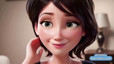 Animated Cartoon Elastigirl And Aunt Cass Destroyed By Gushing Lesbian Strapon Sex