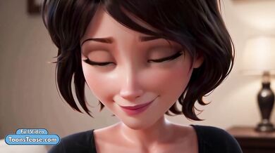 Animated Cartoon Elastigirl And Aunt Cass Destroyed By Gushing Lesbian Strapon Sex