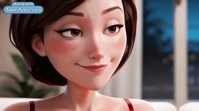 Animated Cartoon Elastigirl And Aunt Cass Destroyed By Gushing Lesbian Strapon Sex