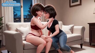Animated Cartoon Elastigirl And Aunt Cass Destroyed By Gushing Lesbian Strapon Sex