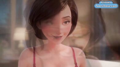 Animated Cartoon Elastigirl And Aunt Cass Destroyed By Gushing Lesbian Strapon Sex