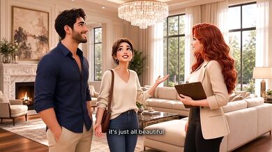 Cheated With Hot Redhead Realtor Big Tits Wife Joined Them Threesome FFM Cartoon
