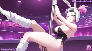 Kakuyoku Fubuki Bunny Suit Blowjob Destroyed Gushing Big Tits Hentai by PandaDaddy