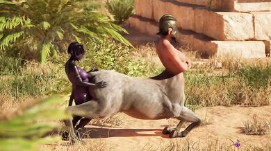 Cheeky Centaur Destroyed by Monster Cock Begging for Sperm