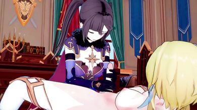 Mona Destroyed Gushing Choked By Lumine Genshin Impact Hentai Exclusive HD Porn Masturbation Verified Amateurs Cartoon