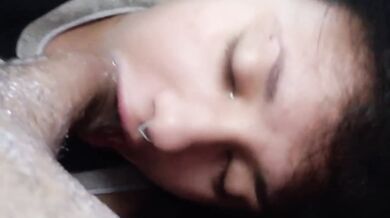 Intense Deepthroat Made Her Stare At Camera Cum In Mouth Pulsating