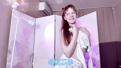 Russian Redhead Cutie Destroyed In Cowgirl Role Play Dirty Talk POV