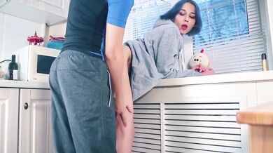 Step Sis Destroyed Cum Drip While Vaping By Window