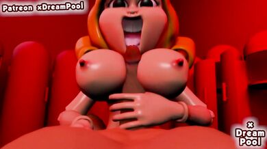 Miss Delight Destroyed By Big Tits Rough Blowjob Cumshot 3D Animation