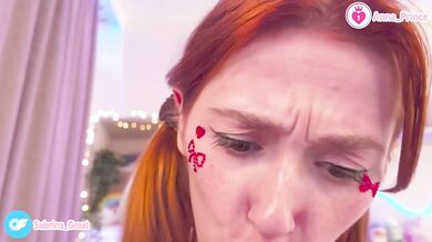 Cute Petite Redhead With Braces Teases Naked Ass Up Close
