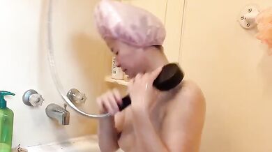 Hot Day Shower Sex Destroyed Gushing Choked Babe College Babysitter Big Ass Solo Female Exclusive HD