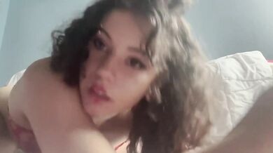 Petite Curly Haired Babe With Small Tits And Big Ass Destroyed Herself Doggy Style With Anal Fisting Solo