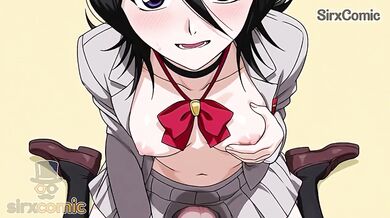 Rukia Destroyed by Blowjob and Big Tits Cumshot Hentai from SirXComic