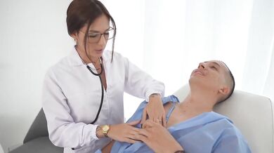Dr Ashley Sanz Cures Pervert By Riding Dick Hard Like A Whore