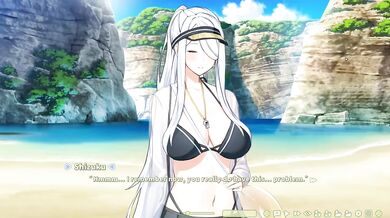 Hentai Game Summer Clover Beach Paizuri White Hair Beauty College Girl Big Ass Creamy Orgasm