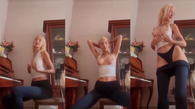 Sexy Fitness Milf Denied While Teasing Big Natural Tits And Pussy