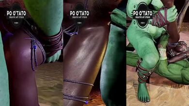 Short Orc Camp Gangbang 3D Animated Monster Cock Double Penetration Elf Destroyed Gushing Choked