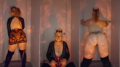 Halloween Strip Down Destroyed Gushing Choked Natural Tits Milf Thick White Girl Amateur Milf